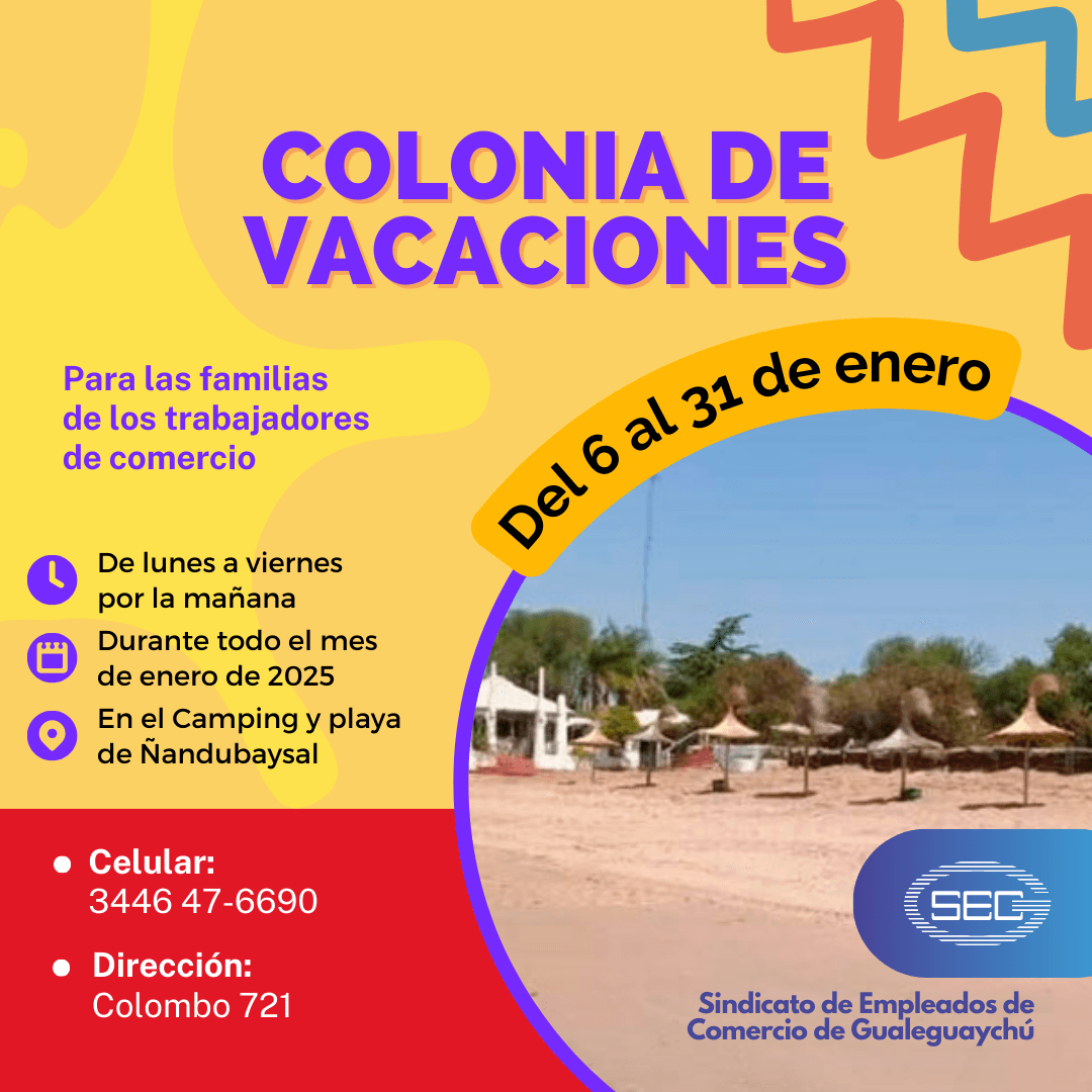 Se viene la Colonia de Vacaciones 2025