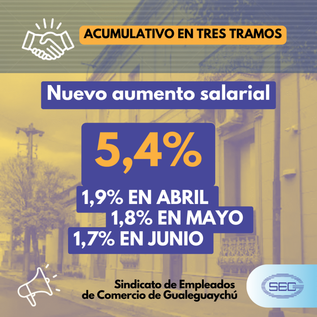 Nuevo incremento salarial