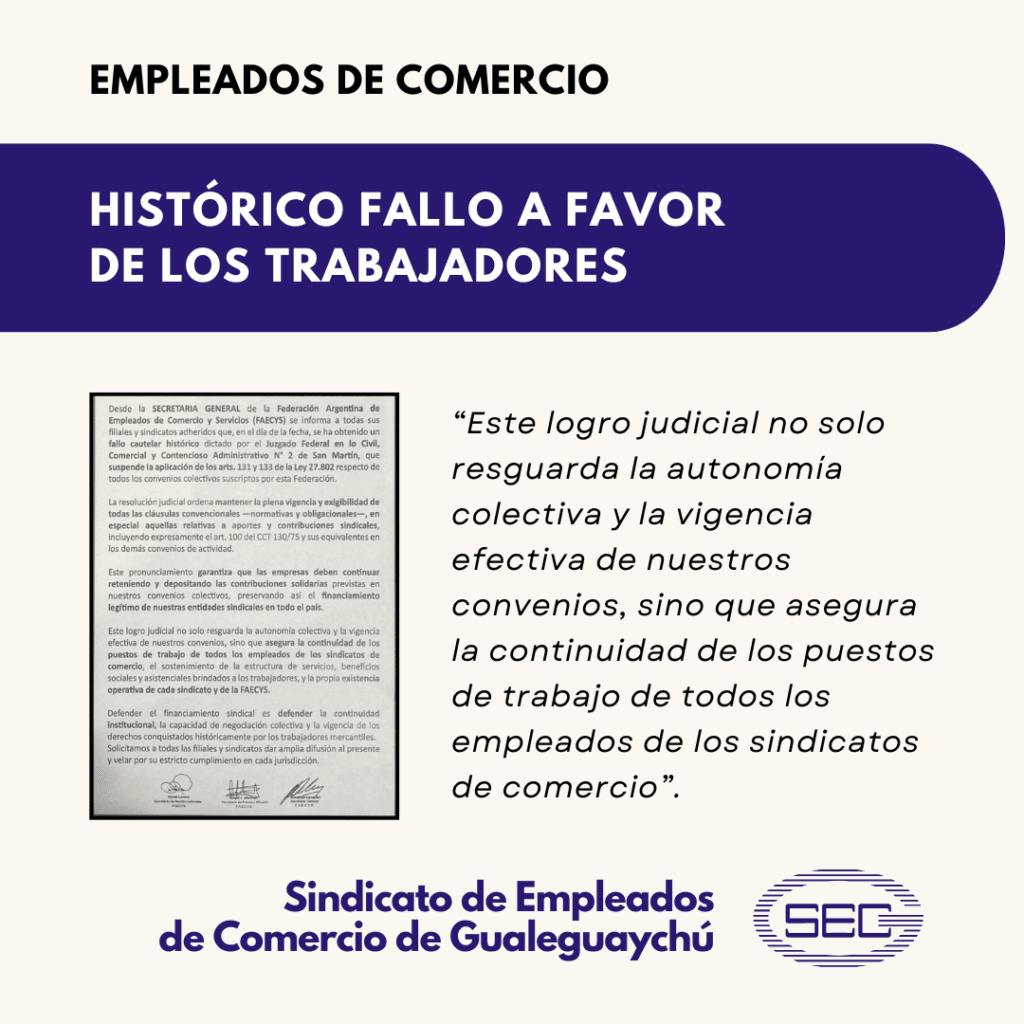 Histórico fallo a favor de los trabajadores